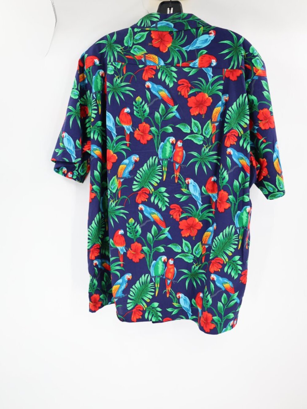 RJC Hawaiian Shirt Mens Large Cotton Parrots Floral Print Short Sleeve Button Up - Picture 6 of 10